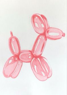 a drawing of a dog made out of balloons