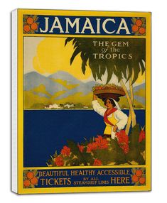 jamaica the gems of tropics travel poster