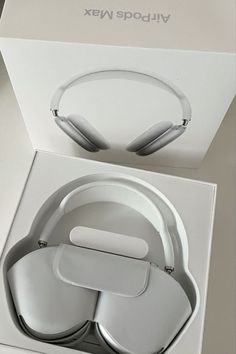 an open box with headphones in it