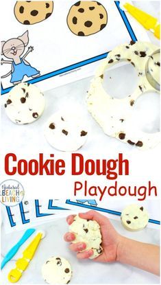 this cookie dough playdough is perfect for kids to make