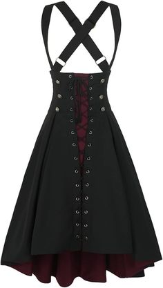 🔥 Explore Bestsellers! 👆 🔥 Explore Bestsellers! 👆 Halloween Costume Ideas 2023, Costume Ideas 2023, Gothic Casual, Odd Fashion, Gothic Skirt, Thrift Store Outfits, Overall Skirt, Suspenders For Women, Skirt With Lace