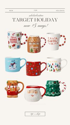 an advertisement for target holiday coffee cups