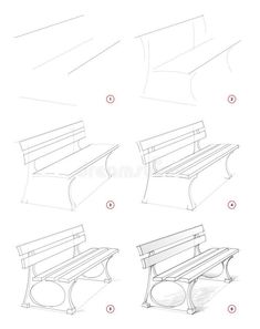 how to draw a park bench step by step drawing guide for kids and beginners