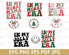 christmas svg bundle with merry lettering