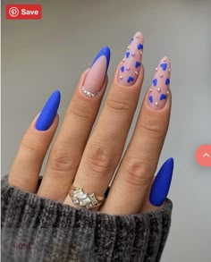 Faux Nails, Casual Nails, Blue Nail Designs, Style Français, Nail Forms, Matte Texture