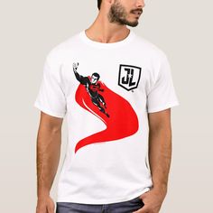 Check out this pop art style Justice League's Superman drawing as he flies through the air. This black and white drawing is offset by his bright red cape and red S-Shield logo on his chest. Superman Flying, Justice League Superman, Superhero Superman, Superheroes Party, Superhero Designs, Comic Clothes, Superman T Shirt, Shop Justice, Dc Comics Superheroes