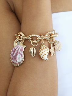 Materials 18k Gold Plated, Zinc, Steel, Shell Length 7" with a 1.5" chain extender Closure Clasp Oceanic Jewelry, Beach Goddess, Mermaid Vibes, Preppy Jewelry, Mermaid Tears, Coastal Vibes, Mermaid Jewelry, Back Necklace, Statement Accessories