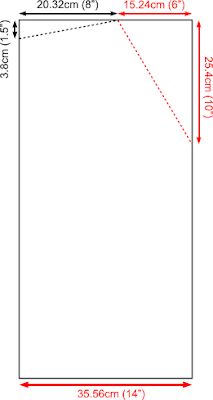 the size and width of a square tablecloth with measurements for each piece in it