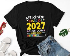 a black shirt with the words retirement class of 2021 on it