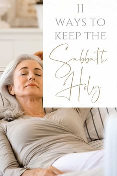 an older woman laying in bed with her eyes closed holding up a sign that says, 11 ways to keep the substance alive