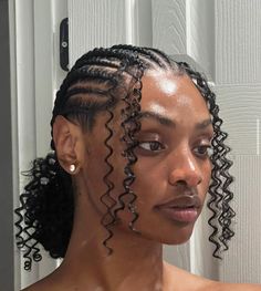 Vacation Cornrows For Black Women, Zoe Grownish Hairstyles, Hair Styles Simple Easy, Natural Braided Hairstyles Without Weave, Cornrows With Box Braids, Hair Down Styles