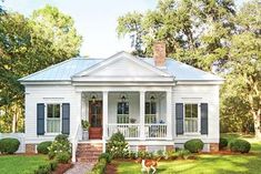 the front cover of instant classic magazine, featuring a white house with blue shutters