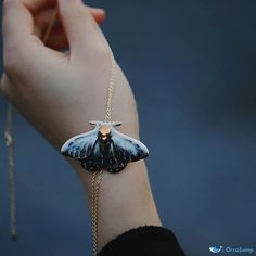 OrcaJump - Ceramic Blue Moth Necklace with Elegant Frosted Texture Blue Moth, Screen Photography, Moth Necklace, 동화 삽화, Ceramic Necklace, Display Picture, Brooch Jewelry, Ceramic Jewelry, Shiny Things