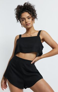 Two Piece Dresses | Shop Two Piece & Co-ord Sets Online | Showpo Chic Short Crop Top For Vacation, Flare Shorts, Two Piece Dresses, Two Piece Short Set, Neck Crop Top, Two Piece Dress, Two Piece Sets, Two Piece Set, Party Fashion