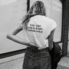 You Are Gold Baby T-Shirt Solids For Baby, Gold Baby, 로고 디자인, Looks Style, Mode Inspiration, Style Outfits, Audrey Hepburn, Baby Tshirts, Fashion Trend