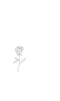 a drawing of a single rose on a white background