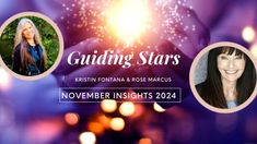 two women are shown with the words guiding stars in front of them and an image of fireworks