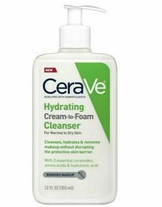 CeraVe Hydrating Facial Cleanser 12oz Hyaluronic Acid. Skincare Solutions, Foaming Facial Cleanser, Hydrating Cleanser, Foaming Face Wash, Skin Care Cleanser, Acne Solutions, Facial Cleansers, Skin Cleanse, Cream Cleanser