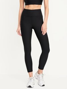 High-Waisted PowerSoft Ribbed Leggings | Old Navy Old Navy Athleisure Outfits, Old Navy Leggings, Navy Leggings, Ribbed Leggings, Athleisure Outfits, Christmas Wishlist, Wicks, Christmas List, Toddler Boys