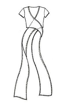 a line drawing of a dress