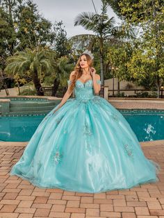 Stunning Silhouette: Affordable Aqua Quince Dress for Your Celebration Aqua Quinceanera Dresses, Skirt Shapes, Quince Dresses Champagne, Quince Dresses Blue, Quinceañera Ideas, Illusion Top, Quince Dress, Body Measurement, Quinceanera Dress