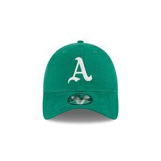 The Oakland Athletics Vintage 9TWENTY Adjustable Cap features an embroidered Athletics Cooperstown logo at the front panels, a green undervisor, and an adjustable D-Ring closure at the rear. Streetwear Visor Hats With Logo, Streetwear Logo Visor Hats, Green Sporty Baseball Cap With Embroidered Logo, Sporty Green Baseball Cap With Embroidered Logo, Green Sporty Snapback Cap, Green Sports Dad Hat With Curved Bill, Green Curved Bill Trucker Hat For Sports, Green Baseball Cap With Logo Patch For Streetwear, Sporty Hats With Logo And Curved Bill