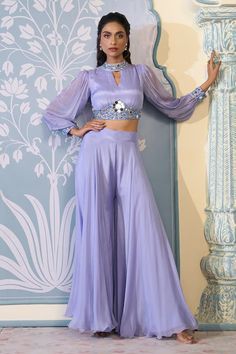 Frock For Teens, Plazo Outfits, Top And Sharara Set, Flared Sharara, Long Skirt Top Designs, Suits For Women Indian, Collar Crop Top, Sharara Designs