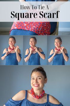 how to tie a square scarf in 3 easy steps - step by step instructions for beginners