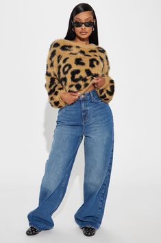 Available In Brown/combo. Leopard Pullover Sweater Long Sleeve Crew Neck Fuzzy Knit Ribbed Hem Disclaimer: Print Placement May Vary. 100% Nylon Imported | Feline Fierce Leopard Sweater in Brown size XS by Fashion Nova Print Sweater Outfit, Chevron Sweater, Leopard Sweater, Sweater Outfit, Print Sweater, Print Placement, Women Hoodies Sweatshirts, Brown Sweater, Long Sweaters