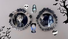 Tim Burton Bracelet, Nightmare Before Christmas Bracelet, Corpse Bride Bracelet, Mcr Bracelet, Bracelet Themes, Corpse Bride Tim Burton, Matching Things, Beaded Decor, Lovers Rock