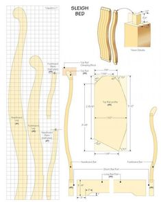 the diagram shows how to make a bed with wood sleighs and sheets