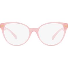 Find VERSACE 53mm Cat Eye Optical Glasses on Editorialist. Polished logo medallions make a signature statement at the temples of these cat-eye optical frames crafted in Italy. 53mm lens width; 17mm bridge width; 140mm temple length Fitted with nonoptical demo lenses Acetate Made in Italy Pink Clear Glasses, Flirty Aesthetic, Pink Eyeglasses, Pink Glasses, Optical Eyewear, Versace Glasses, Clear Glasses, Optical Glasses, Frame Crafts