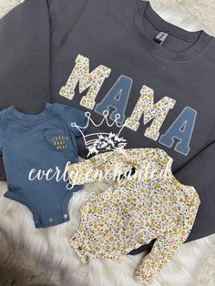 Mama Embroidered Baby Outfit Keepsake Applique Sweatshirt  | Simple Mama Pullover, Gift for Mom, Personalized Mama Shirt Gifts For Family By Miosama.  mama sweatshirt,  monogram mama,  personalized mama,  mom sweatshirt,  keepsake sweatshirt,  mama keepsake, Mothers Day gift,  baby clothes sweatsh,  gift for Mother's Da,  mama appliqué,  mama pullover,  mama shirt,  mama appliqué shirt ... Mama Sweatshirt With Baby Clothes, Da Monogram, Mama Pullover, Applique Sweatshirt, Mama Sweater, Patchwork Clothes, Applique Shirts, Mama Shirts, Mama Sweatshirt