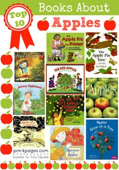 the top ten books about apples for children to read in their homeschool library