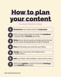 the info sheet for how to plan your content