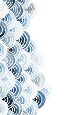 an abstract blue and white background with wavy lines in the center, on top of each other