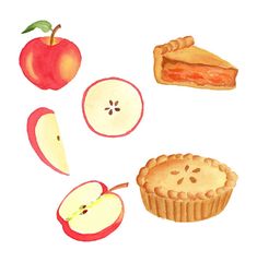 Apple Clip Art, Apple Set, Printable Party Decorations, Design Printable, Printable Stickers, Recipe Cards, Party Printables, Apple Pie, Cupcake Toppers