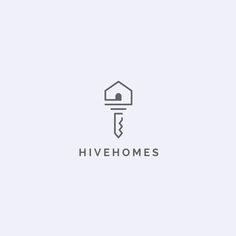 the logo for hivehomes is shown in black and white, with an image of a