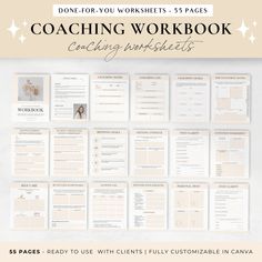 the coaching workbook is shown with instructions for how to use it and what to do