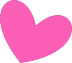 a pink heart on a white background with no border or borders to the left side