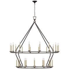 a large chandelier with candles hanging from it's center and four lights on each end