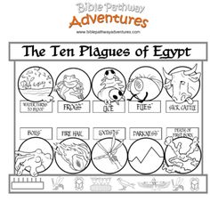 the ten plagues of egypt worksheet for kids to learn how to read