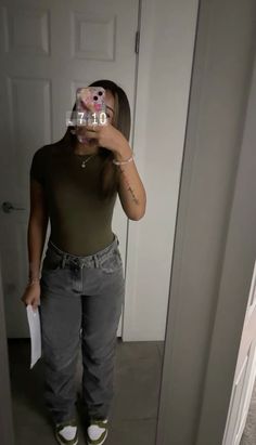 Outfits With Jordans Fashion Styles, Army Green Shirt Outfit, Green Shirt Outfit, Family Dinner Outfit, Street Fashion Outfits, T Shirt Bodysuit, Polo Outfits, Green Shirt Outfits, Freshman Outfits