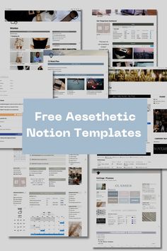 a bunch of different web pages with the title free asethmetric motion templates