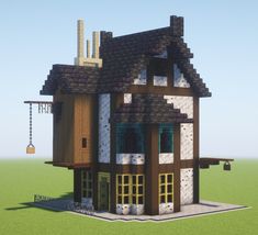 Town Square Minecraft, Minecraft Industrial, Minecraft Music, Cozy Ideas, Medieval House, House Concept, Industrial District, Minecraft Inspo