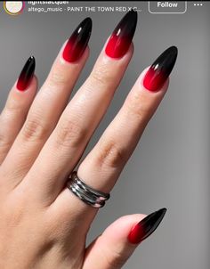 Vampy Nails, Ongles Gel French, Blood Nails, Vampire Nails, Red Ombre Nails, Unghie Sfumate, Dark Red Nails