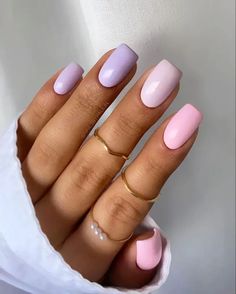 Pink And Lavender Nails, Lavender Nails, Her Nails, Manicure Ideas, Bleach Blonde, Short Acrylic Nails Designs, Nails Summer