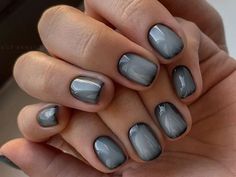 Grey Nail, Grunge Nails, Her Nails, Minimalist Nails, Dream Nails