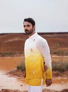 By Runit Gupta Stylish Men Wear, Men Fashion Photo, Gents Kurta, Wedding Outfit Men, Embroidery Shirt, Designer Suits For Men