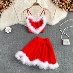 Cute two-piece Christmas dressFabric: blendedColor: red, white, blackSize(cm): M, L (1inch=2.54cm)TopsM length 34cm bust 64-88cmL length 35cm bust 68-92cm&ltp&gtSkirt&lt/p&gt&ltbr/&gt&ltp&gtM length 36cm waist 64cm&lt/p&gt&ltbr/&gt&ltp&gtL length 37cm waist 68cm&lt/p&gt&ltbr/&gt&ltp&gtPlease check the size carefully when you choose items.&lt/p&gt&ltbr/&gt&ltp&gtFor more pictures of the dress, please contact us, thank you.&lt/p&gt&ltbr/&gt Red Party Sets For Winter, Red Holiday Party Sets, Red Two-piece Party Dress, Red Two-piece Dress For Party, White Winter Party Set, White Mini Length Party Set, White Party Set Mini Length, White Party Sets With Mini Length, White Party Set With Mini Length